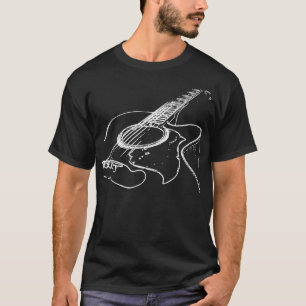 Camiseta Guitarra Acústica Jogador de Violão Correspondendo