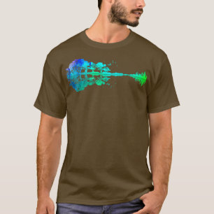 Camiseta Guitarra Acústica Nature Forest Music Bass Guitarr