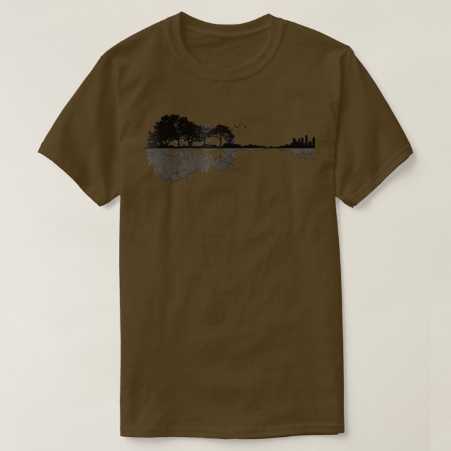 Camiseta Guitarra Acústica Nature Forest Music Bass Guitarr (Frente do Design)