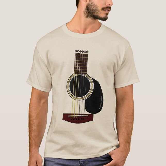 Camiseta guitarra acústica T (Frente)