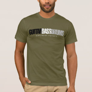 Camiseta Guitarra, Baixo, Bateria
