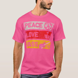 Camiseta Guitarra Bass Guitarista Bass do Peace Love
