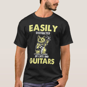 Camiseta Guitarra Brincadeira De Gato, Facilmente Distridid