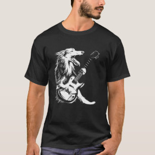 Camiseta Guitarra Canina - Mãe Pai Borzoi