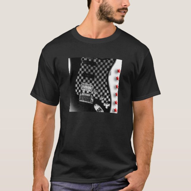Camiseta guitarra checkerboarded (Frente)