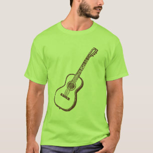 Camiseta Guitarra clássica acústica de Brown