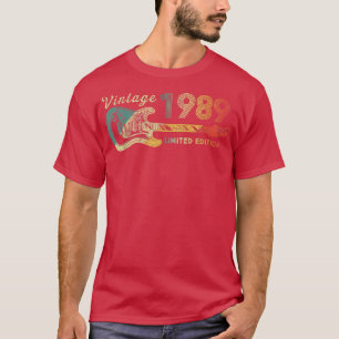 Camiseta Guitarra Com Mais De 33 Anos, Presentes Vintage 19