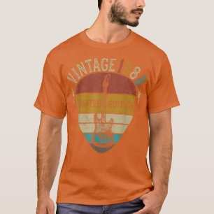 Camiseta Guitarra com Mais De 34 Anos Presentes Vintage 198