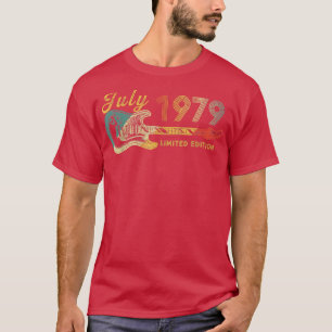 Camiseta Guitarra com Mais De 43 Anos Presentes Limitados E