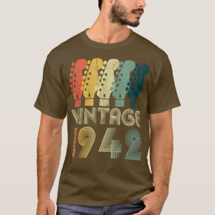 Camiseta Guitarra Com Mais De 80 Anos, Presentes Vintage 19