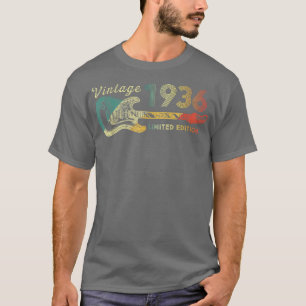 Camiseta Guitarra Com Mais De 86 Anos, Presentes Vintage 19