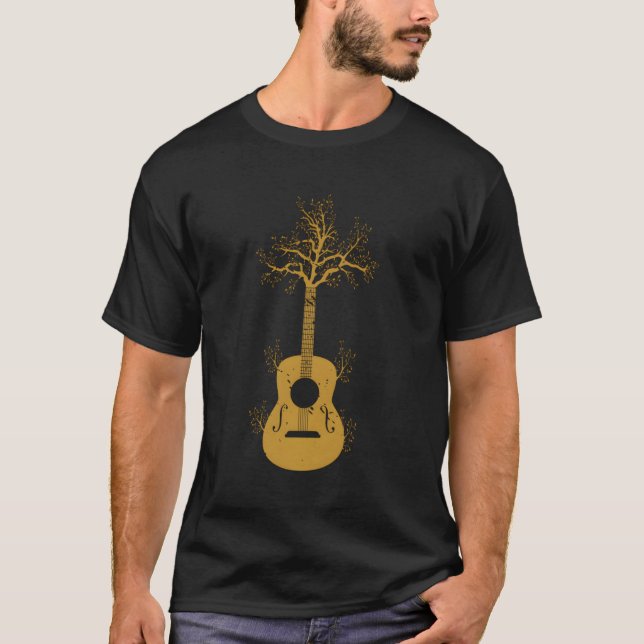 Camiseta Guitarra de Árvore de Presentes (Frente)