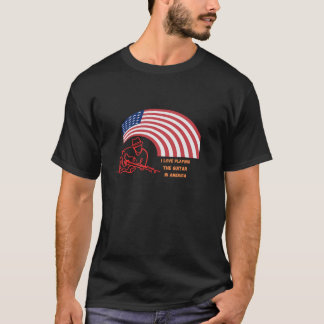 Camiseta guitarra de bandeira americana