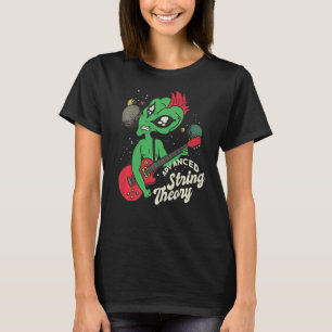 Camiseta guitarra de galáxia alienígena avançada teoria das