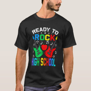 Camiseta Guitarra de Volta às Aulas na High School Pronta p