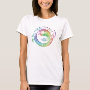 Camiseta Guitarra de Yin Yang da rocha & do rolo