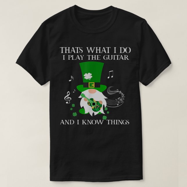 Camiseta Guitarra Dia de São Patrício Para Homens Mulheres  (Frente do Design)