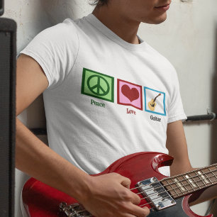 Camiseta Guitarra do amor da paz