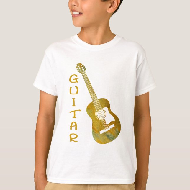 Camiseta Guitarra dourada (Frente)