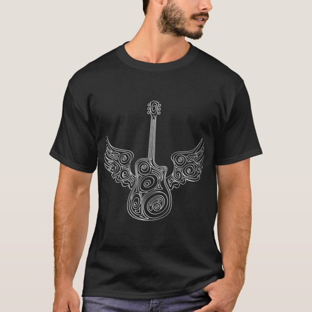 Camiseta Guitarra e Wings Rock N' Roll (Frente)