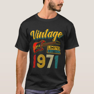 Camiseta Guitarra Edição Limitada Vintage 1971 Ano de Fabri