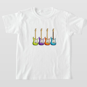 Camiseta Guitarra Elétrica Colorida