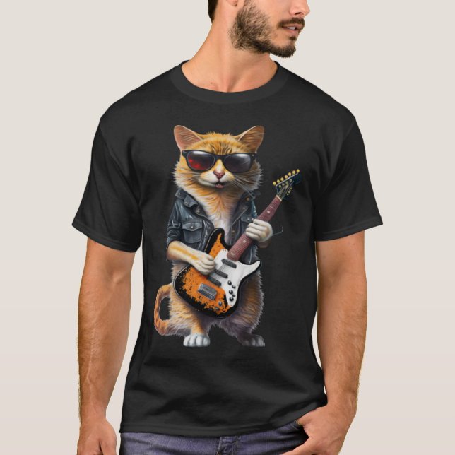 Camiseta Guitarra Elétrica De Gato (Frente)