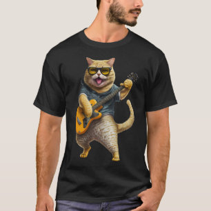 Camiseta Guitarra Elétrica De Gato