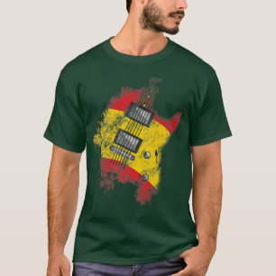 Camiseta Guitarra Elétrica Espanha de Sinalizador Espanhola