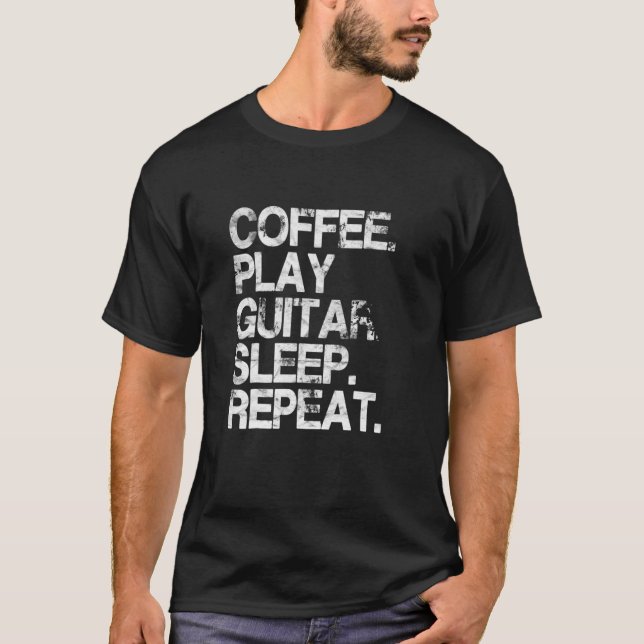 Camiseta Guitarra Elétrica Guitarra Para Café S (Frente)