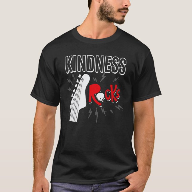 Camiseta Guitarra Elétrica Kindness Rocks (Frente)