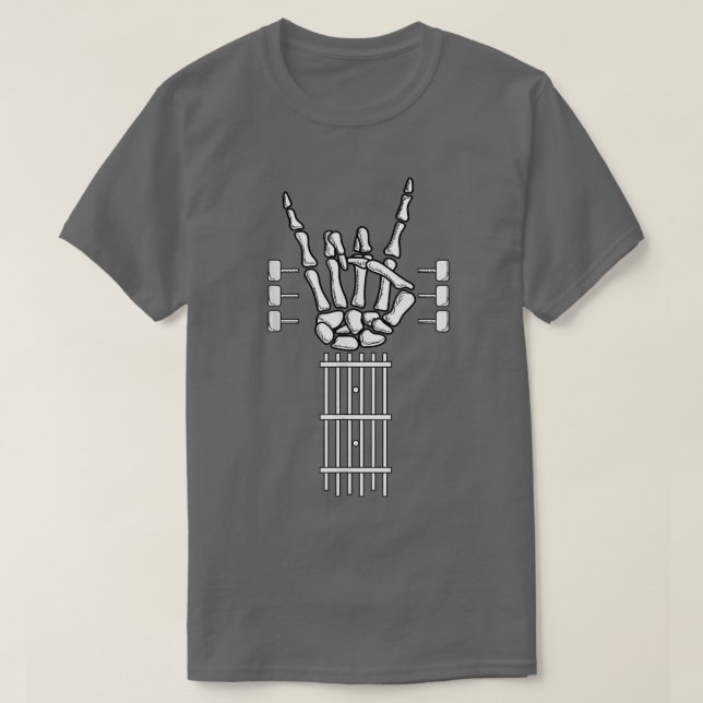 Camiseta Guitarra Elétrica Skeleton Musical Sup (Frente do Design)