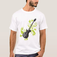 Guitarra Elétrica, Sujeira E Folhas De Abstrato
