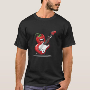 Camiseta Guitarra Elétrica Vermelha com Fantasia de Paprika