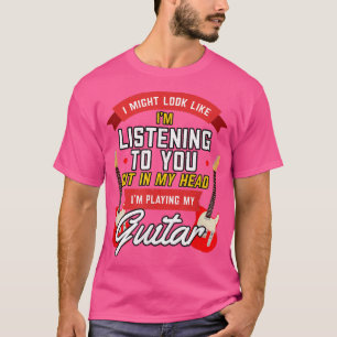 Camiseta Guitarra Engraçada Que Posso Parecer Música Vintag