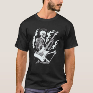 Camiseta Guitarra Esqueleto Heavy Metal