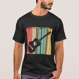 Camiseta Guitarra - Estilo Retroativo Vintage Guitarra Acús