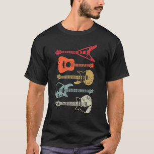Camiseta Guitarra Guitarra Estilo Retrô Para Guitarrista