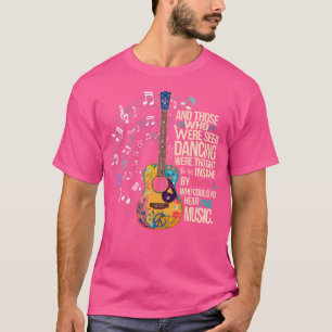 Camiseta Guitarra Hippie E Aqueles Que Foram Vistos Dançand