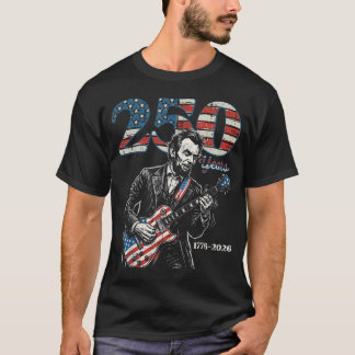 Camiseta Guitarra Lincoln EUA 250 Anos 250º Aniversário