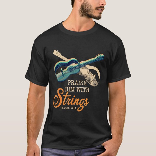 Camiseta Guitarra - Louva-O O Bairro Do Guitarrista Cristão (Frente)