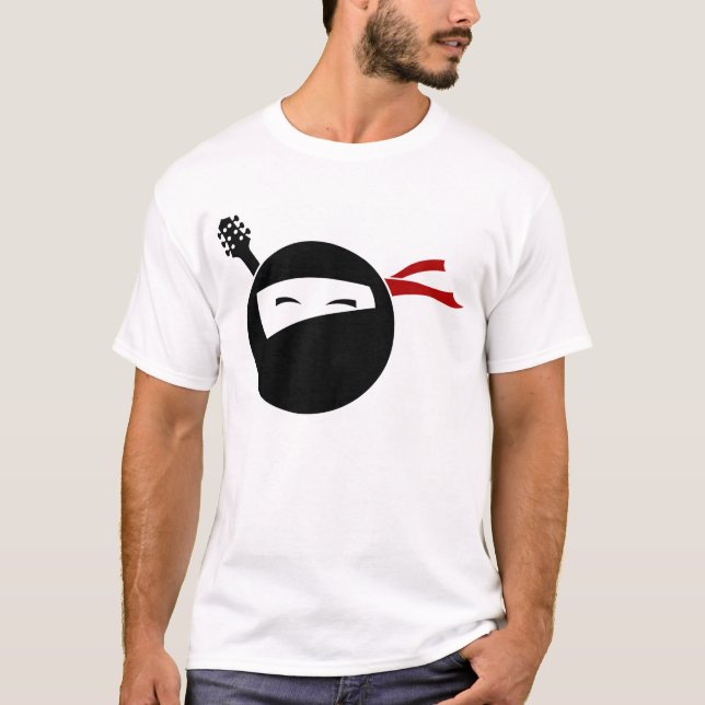 Camiseta Guitarra Ninja T para meninos (Frente)