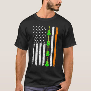 Camiseta Guitarra Patriótica Irlandesa Americana