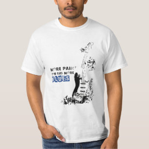 Camiseta Guitarra quebrada, chá guitarrista Blues para hom
