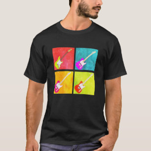 Camiseta Guitarra Retro Groovy na Moda