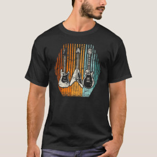 Camiseta Guitarra retrô Guitarra Guitarrista Guitarra V