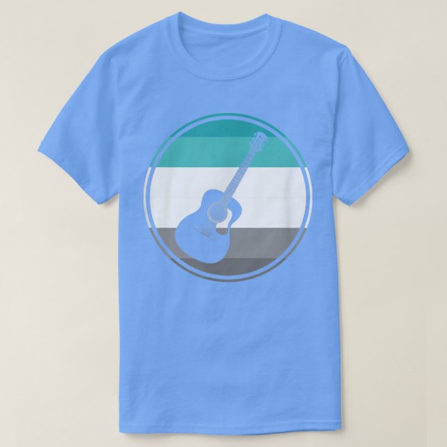 Camiseta Guitarra Retro para Músicos Homens Mulheres Música (Frente do Design)