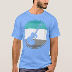Camiseta Guitarra Retro para Músicos Homens Mulheres Música