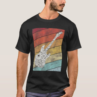 Camiseta Guitarra Retro Violão Guitarra Masculina