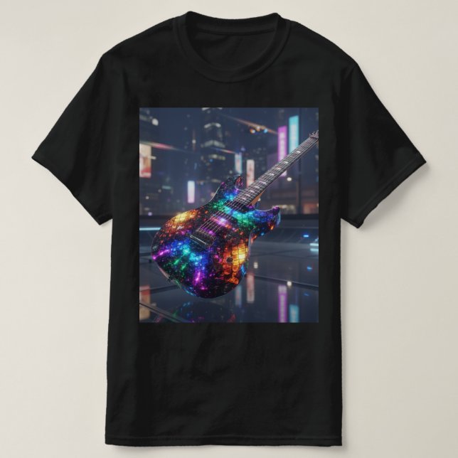 Camiseta guitarra rock é vida (Frente do Design)